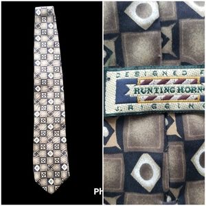 ⭐️3/$15⭐️ J Riggins Tie, Brown Geometric Pattern
